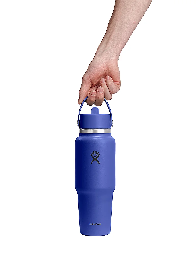 HYDRO FLASK Trinkflasche 32oz Wide Mouth Travel Bottle with Flex Straw Cap blau